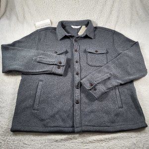 Peter Millar Crown Shirt Jacket Fleece Sweater Gray Polyester 2XL NWT MSRP $168